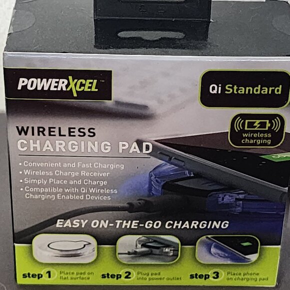 PowerXcel Qi Standard Easy on the Go Wireless Fast Charging Pad for Qi Phones - Picture 1 of 16